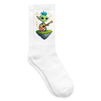 Green Goblin with Guitar - Tennis socks - white - Right