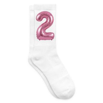 Chemise pour le 2e anniversaire, ballon à l’hélium - Chaussettes de tennis - blanc - Droite