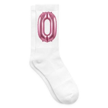 0th Birthday Shirt, Birth Gift - Tennis socks - white - Right