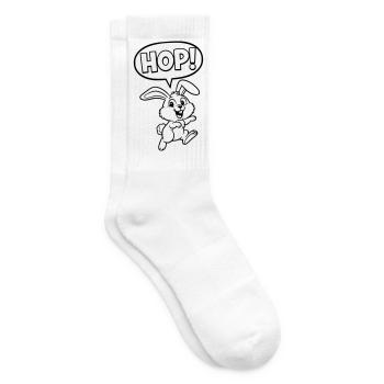 HOP ! Bunny Jumping Schométrique - Chaussettes de tennis - blanc - Droite
