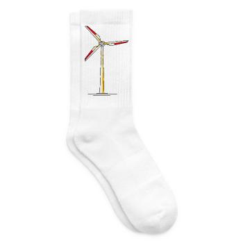 Nature Conservation Nature Lovers Climate Change Wind Turbine - Tennis socks - white - Right