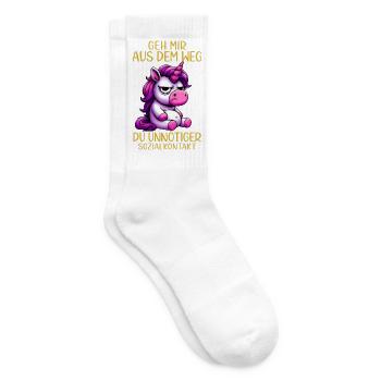 Get out of my way, you unnecessary social contact - Tennis socks - white - Right