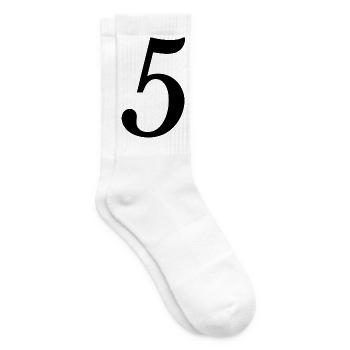 5. ANNIVERSAIRE. 5 ANS. 5e ANNIVERSAIRE. ENFANT - Chaussettes de tennis - blanc - Droite
