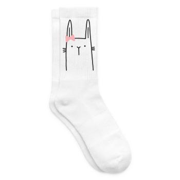 Bunny Girl Easter Bunny - Tennis socks - white - Right