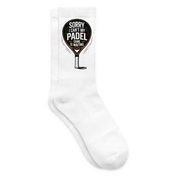 T-shirt de Padel avec l’inscription – Maillot de sport pour Padel - Chaussettes de tennis - blanc - Droite