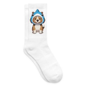 Süßer Beagle Hund Cartoon Karneval Brasilien - Tennissocken - Weiß - Rechts