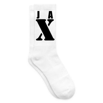 Jax – First Name Design | Minimal Typography - Tennissocken - Weiß - Rechts