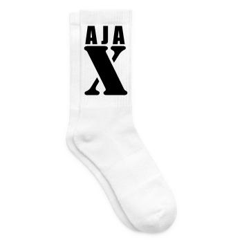 Ajax – First Name Design | Minimal Typography - Tennissocken - Weiß - Rechts