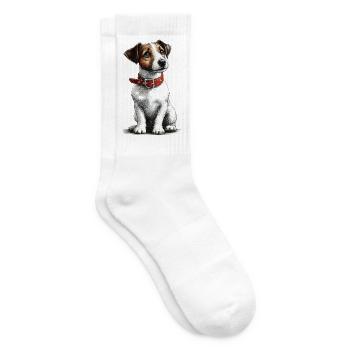 Jack Russel Terrier - Chaussettes de tennis - blanc - Droite