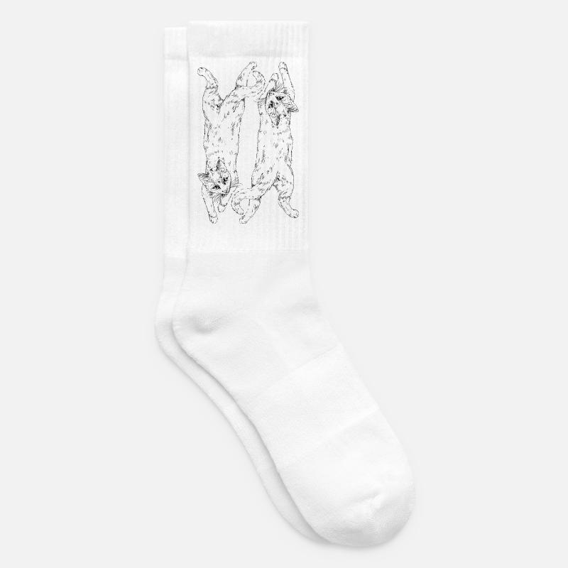 Chats - Chaussettes de tennis - blanc