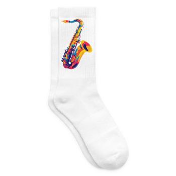 FarbSax PopsArt - Tennis socks - white - Right