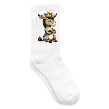 Donkey Donkey Donkey Holder Muli Long-Eared Donkey Muli - Tennis socks - white - Right