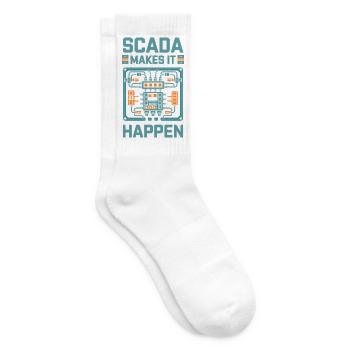  SCADA Makes It Happen Automatisierung Technik - Tennissocken - Weiß - Rechts