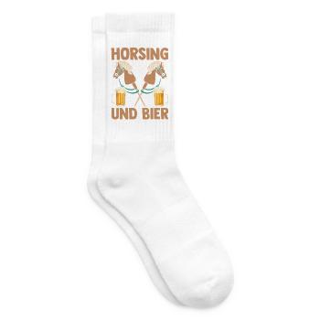 Bier Pferd Hobby Horsing - Tennissocken - Weiß - Rechts