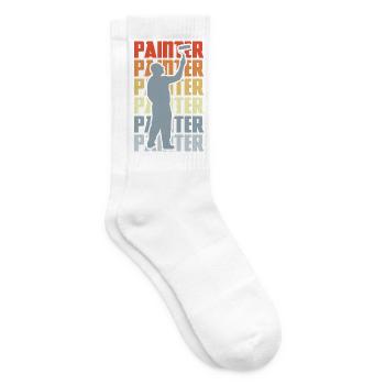 Maler Lackierer Retro - Tennissocken - Weiß - Rechts