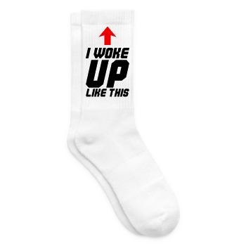 I Woke up Like this - Tennissocken - Weiß - Rechts