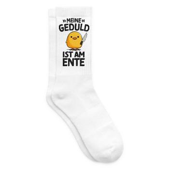 Meine Geduld Ist Am Ente Lustiger Spruch - Tennissocken - Weiß - Rechts