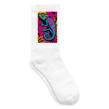 caméléon - Chaussettes de tennis - blanc - Droite