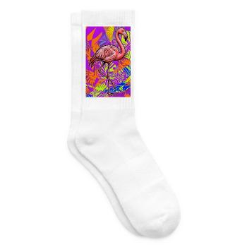 flamingo - Tennis socks - white - Right