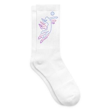 Volleyball Mädchen Volleyballerin Beachvolleyball - Tennissocken - Weiß - Rechts