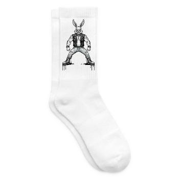 Heavy Metal Lapin de Pâques Rocker Lapin de Pâques Hardcore - Chaussettes de tennis - blanc - Droite