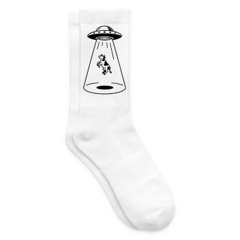 UFO with cow - Tennis socks - white - Right