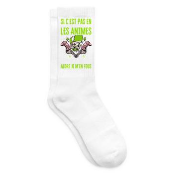 Si C'est Pas En Rapport Avec Les Mangas Jeux Vidéo - Chaussettes de tennis - blanc - Droite
