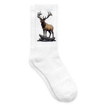 Majestätischer Elch-Elch-Wildnisfelsen - Tennissocken - Weiß - Rechts