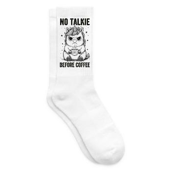 Kein Gespräch Vor Kaffee Liebhaber Einhorn - Tennissocken - Weiß - Rechts