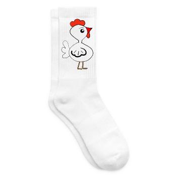 Poussins poules poules poules Enfants - Chaussettes de tennis - blanc - Droite