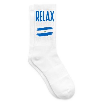 Nicaragua Flagge Stolz & Heimat - Tennissocken - Weiß - Rechts