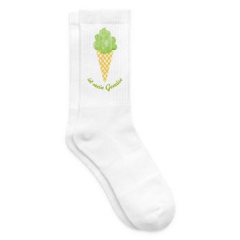 Eis Gemüse Veganer Eiscreme Sommer coole Sprüche - Tennissocken - Weiß - Rechts