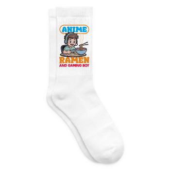 Ramen d’anime et jeux vidéo pour les jeunes joueurs - Chaussettes de tennis - blanc - Droite