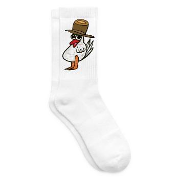 Huhn Hahn Hühner Kinder Kind - Tennissocken - Weiß - Rechts