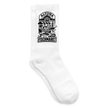 Fischmarkt Hamburg Altona - Tennissocken - Weiß - Rechts