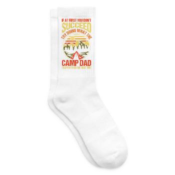 Camping Bonfire Camp Life Forest Camper - Tennis socks - white - Right