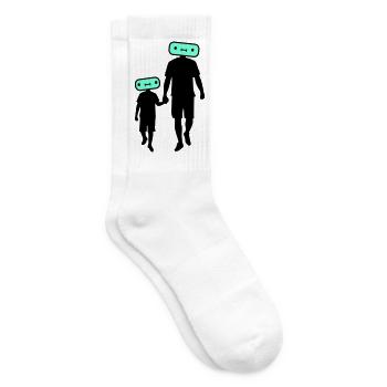 Silhouette familiale Chers enfants Parents Maman Papa - Chaussettes de tennis - blanc - Droite