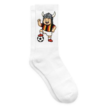 Fußballspieler lustig - Tennissocken - Weiß - Rechts