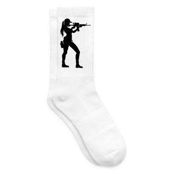 Soldat Frau - Tennissocken - Weiß - Rechts
