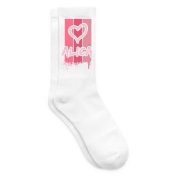 Alica als Geschenkidee - Tennissocken - Weiß - Rechts