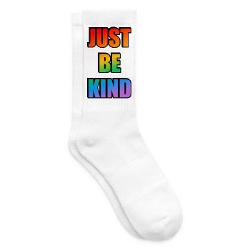 Just Be Kind Rainbow Gradient - Tennis socks - white - Right