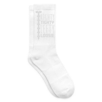 Righty Tighty Lefty Loosie Lustig Heimwerker Logo - Tennissocken - Weiß - Rechts