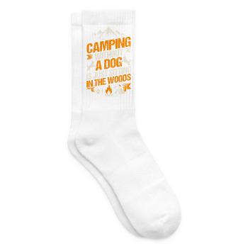 Camping Bonfire Camp Life Forest Camper - Tennis socks - white - Right