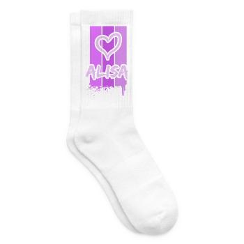 Cadeau pour Alisa - Chaussettes de tennis - blanc - Droite
