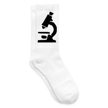 Mikroskop schwarz Wissenschaft Symbol Geschenk - Tennissocken - Weiß - Rechts