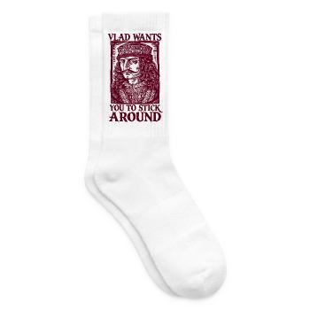 Vlad veut te garder - Chaussettes de tennis - blanc - Droite