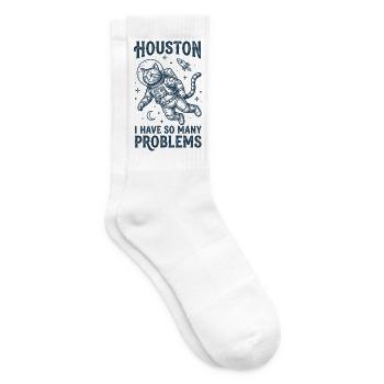 Les astronautes ont fait le chat Houston avec tellement de problèmes - Chaussettes de tennis - blanc - Droite