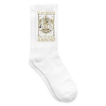 Vlad Willst Du Bleiben Königsgrafik - Tennissocken - Weiß - Rechts
