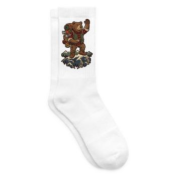 Bärenwanderer auf dem Gipfel - Tennissocken - Weiß - Rechts