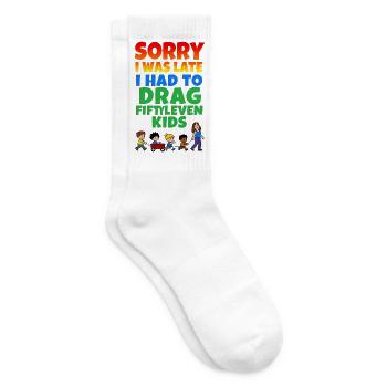 Zu spät, weil die Kinder ziehen - Tennissocken - Weiß - Rechts